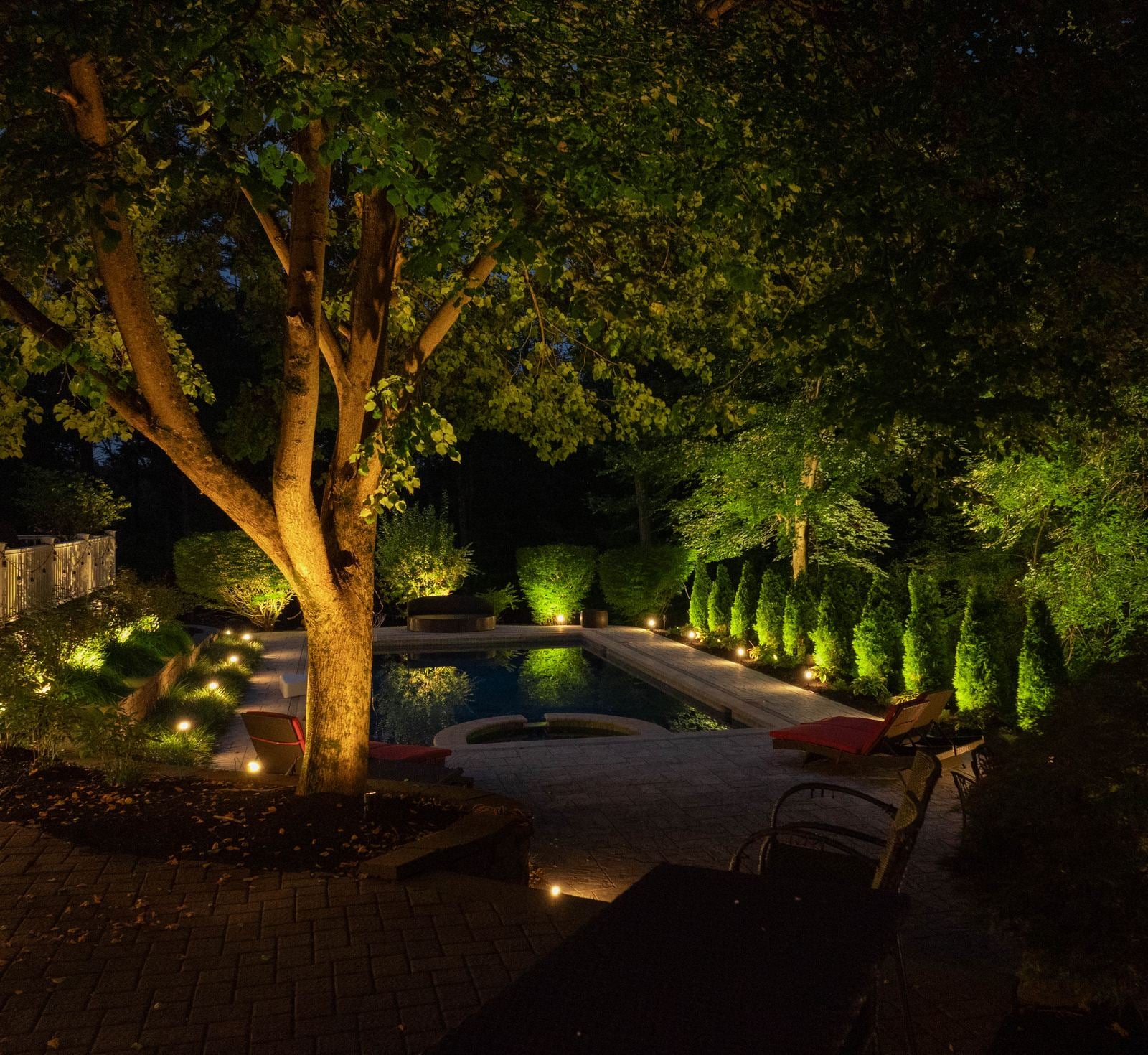 Landscape lighting install by Unique Outdoor Lighting