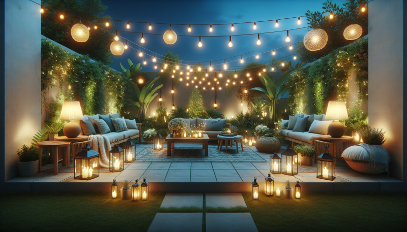 Outdoor Ambiance with Lights